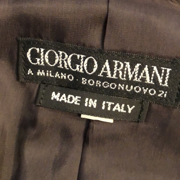 Giorgio Armani Brown Jacket Size 42 Made in Italy - Picture 8 of 10